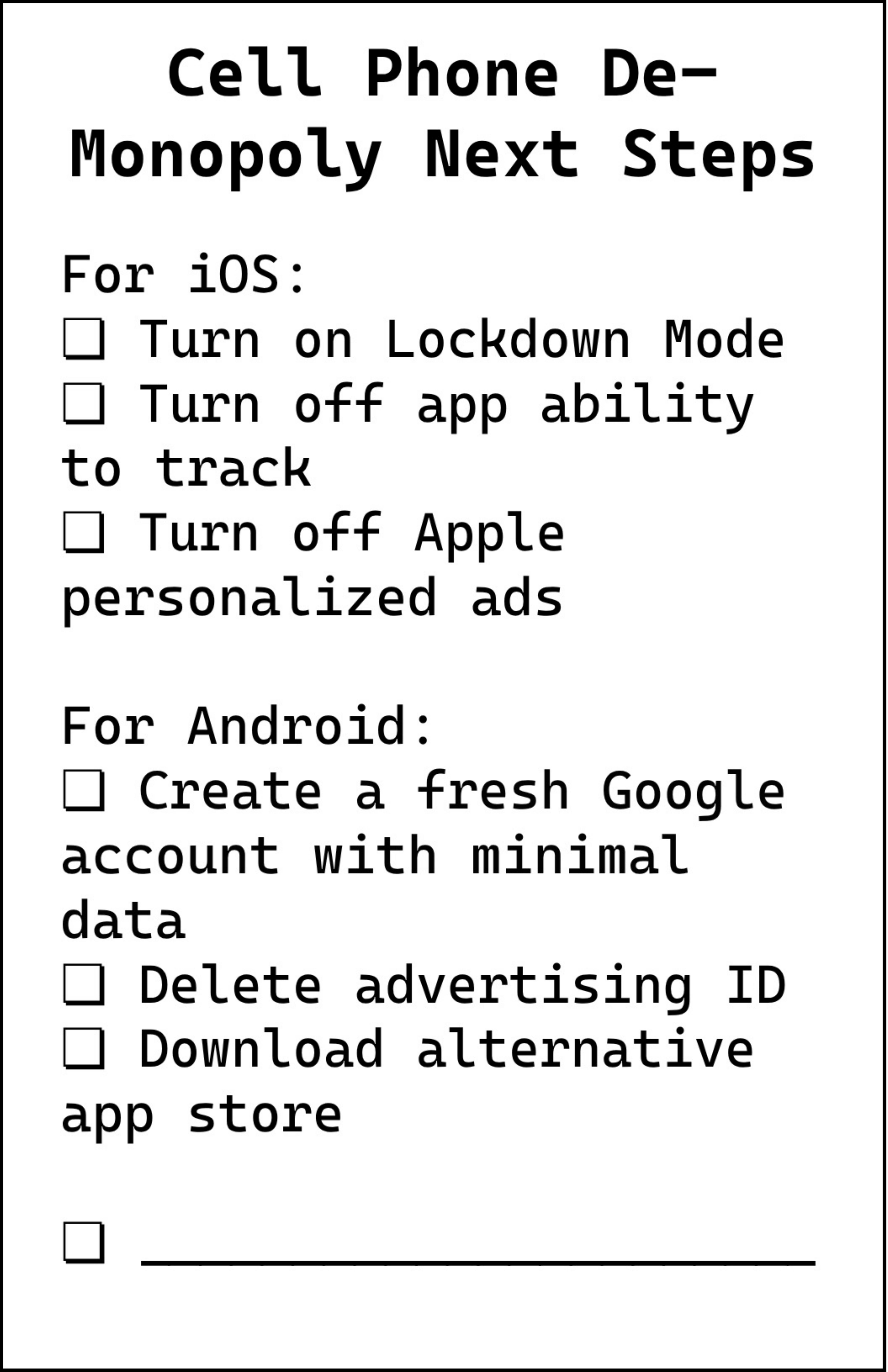 Page 3 of Brief Notes from a De-Monopoly DiscoTech